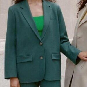 Aritzia Babaton Vogue Blazer Smoky Emerald Green